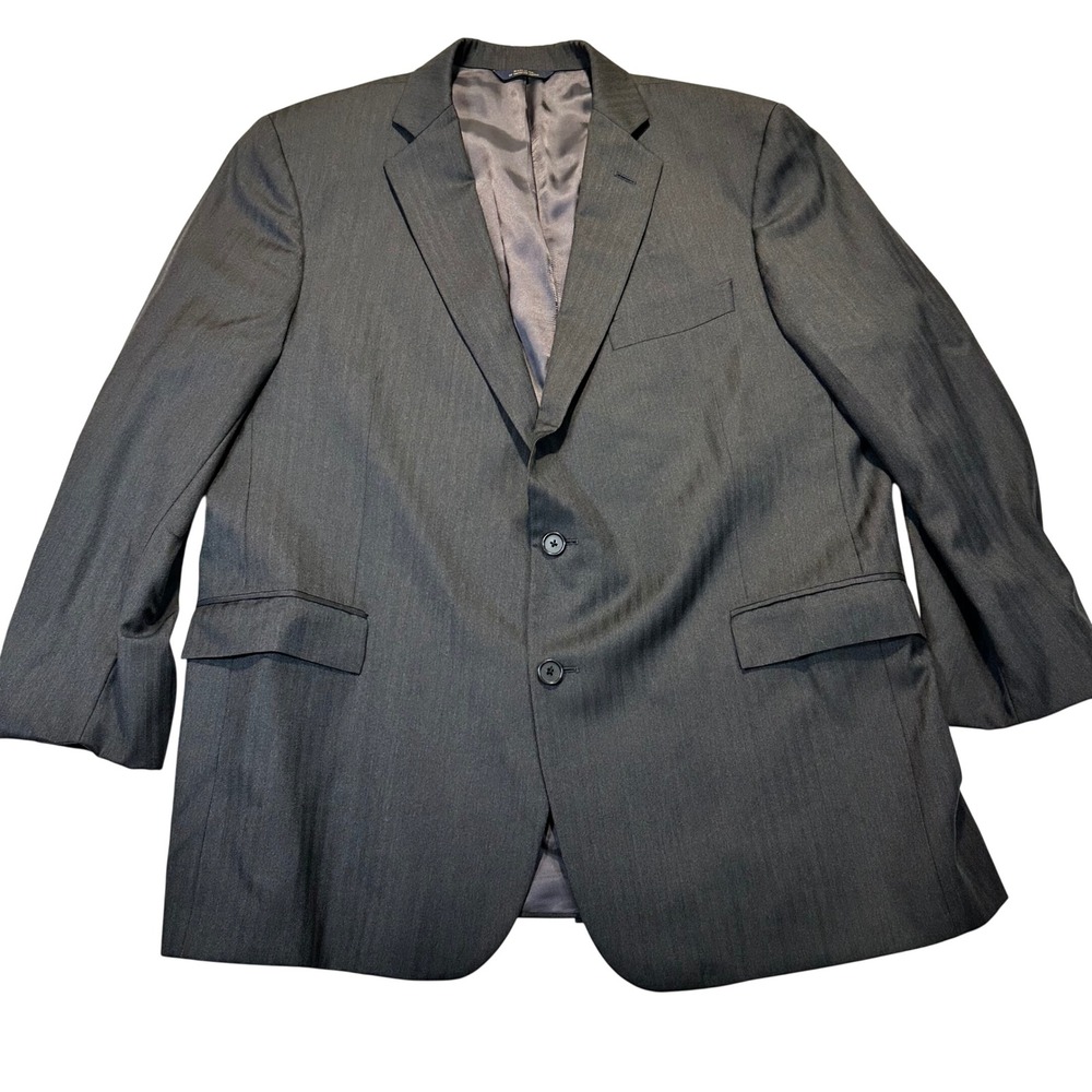 Brooks‎ Brothers Blazer Men 46R Charcoal Wool Herringbone 1818 Regent Classic